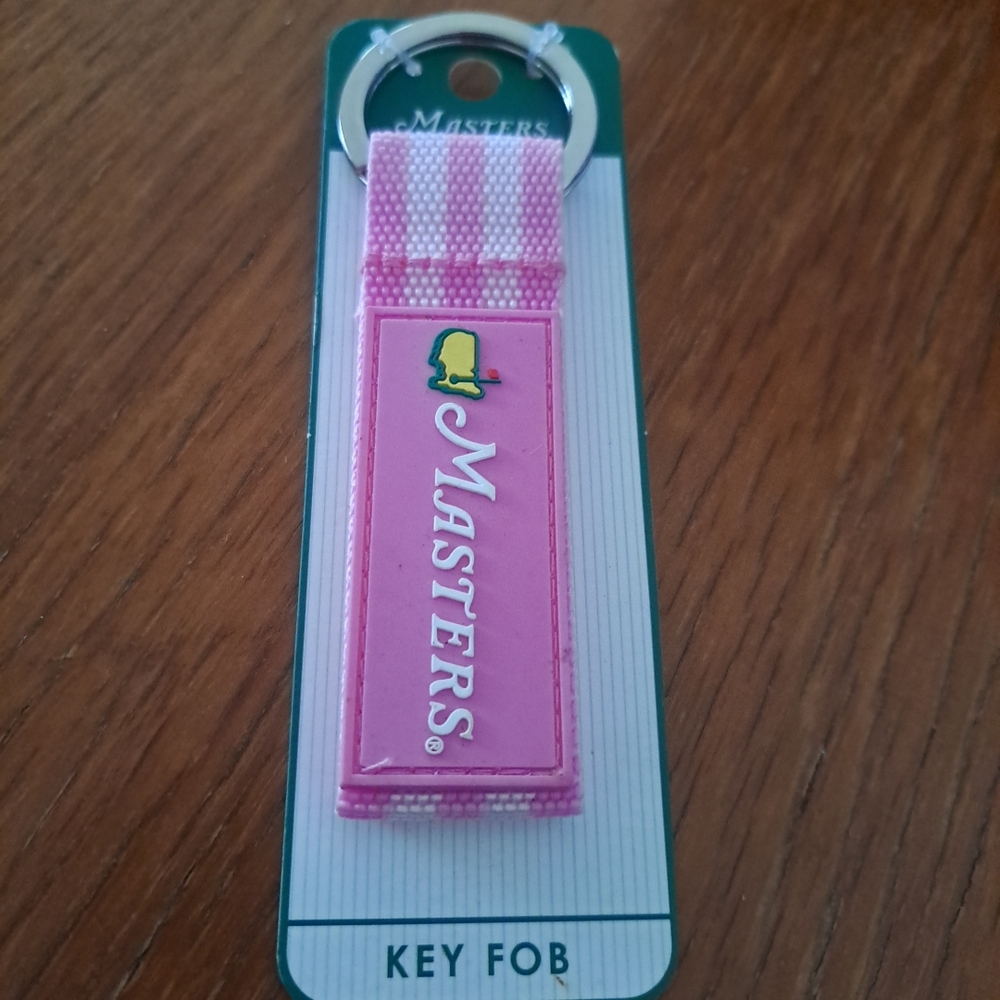 Masters Pink and White Golf Keychain
